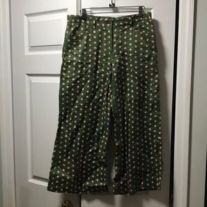 Linen polka dot pants